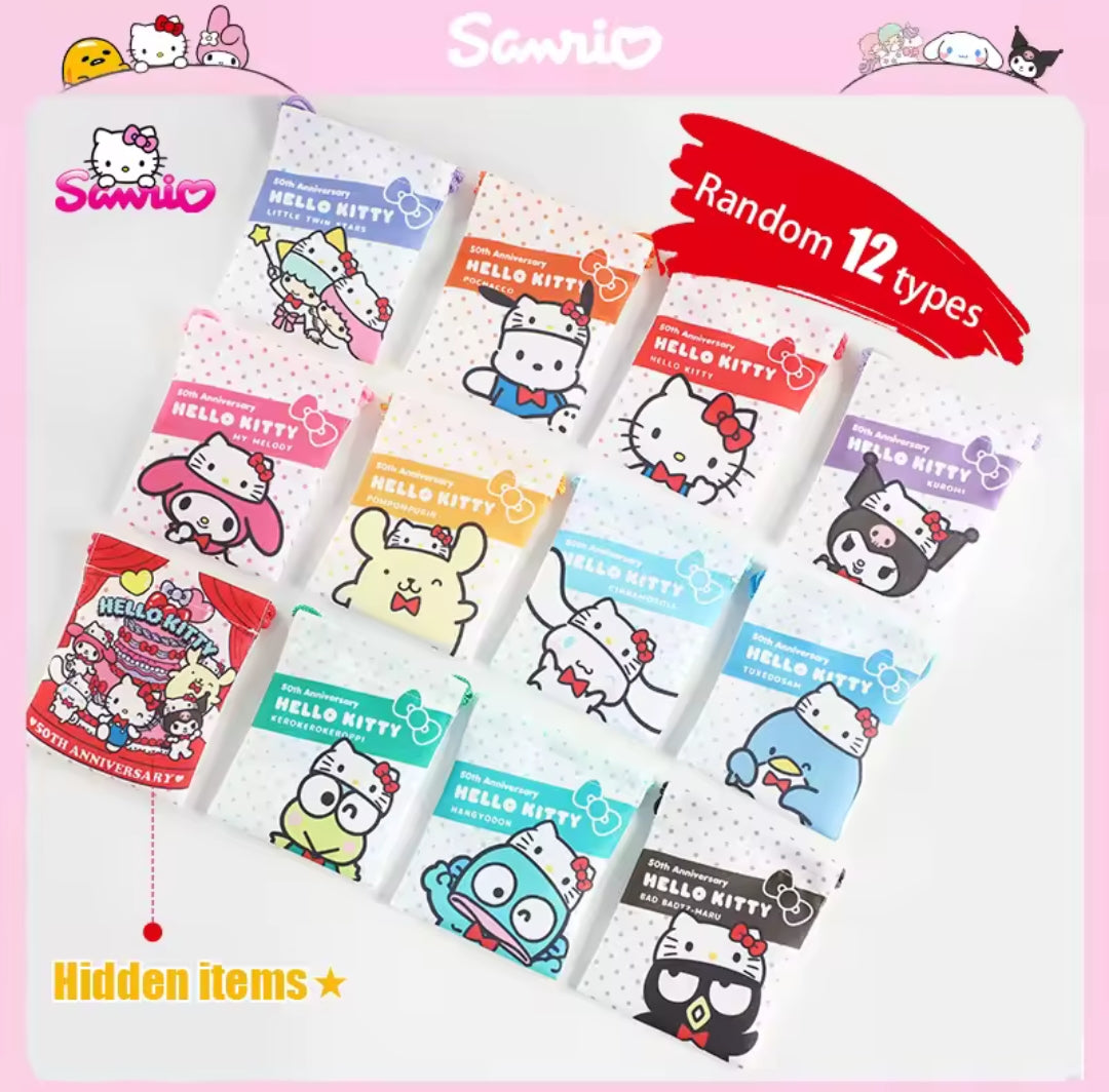 Sanrio - Hello Kitty 50th Anniversary Mini Drawstring Pouches (BLIND PICKING)