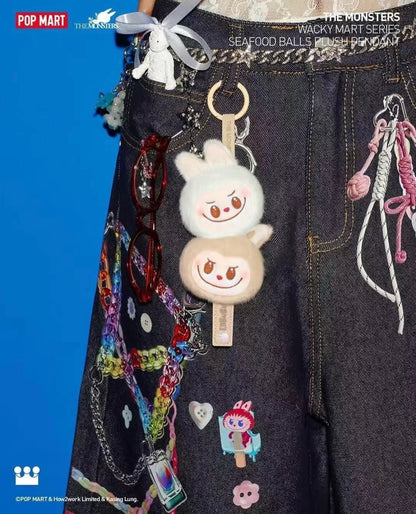 Popmart - The Monsters Labubu Wacky Mart Series Seafood Ball Plush Pendant